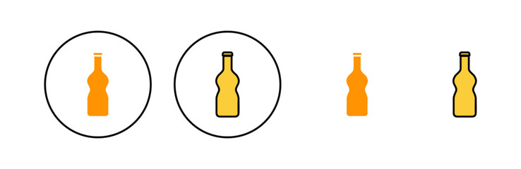 Bottle icon set for web and mobile app. bottle sign and symbol