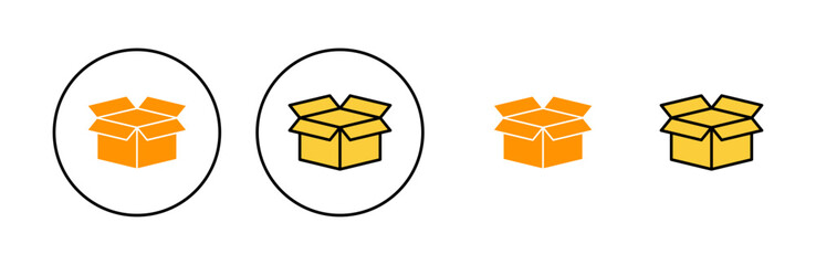 Box icon set for web and mobile app. box sign and symbol, parcel, package