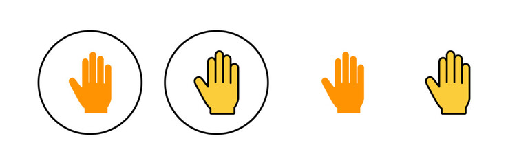 Hand icon set  for web and mobile app. hand sign and symbol. hand gesture