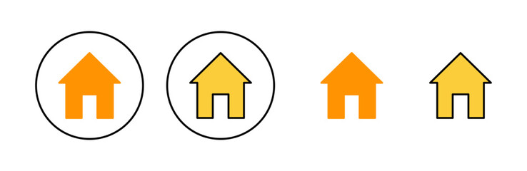 House icon set for web and mobile app. Home sign and symbol