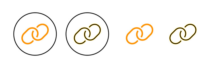 Link icon set for web and mobile app. Hyperlink chain sign and symbol