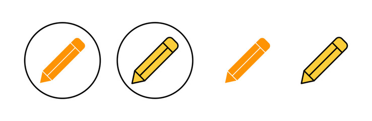Pencil icon set for web and mobile app. pen sign and symbol. edit icon vector