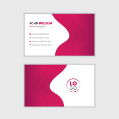 Seamless, abstract, modern vector business card design template with creative design concept and editable content.