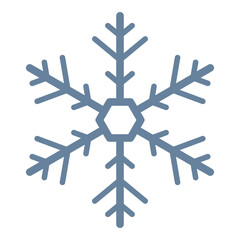 Snowflake winter element. Vector illustration with winter theme and flat vector style. Editable vector element.