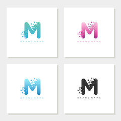 Soap Bubble On Letter M Logo Design editable