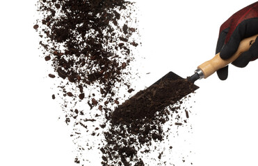 Fertilizer Organic mixed soil fly fall in shovel, tube compost fertilizer soil for planting float...