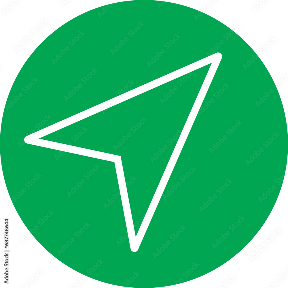Poster green line message send icon. direct message or dm symbol editable stock. send post or mail or email