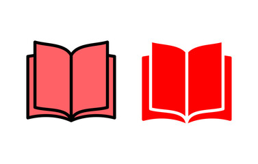 Book icon set illustration. open book sign and symbol. ebook icon