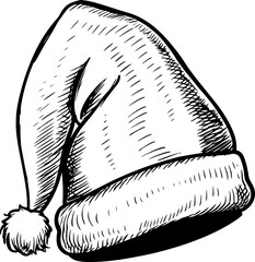 Santa claus hat drawing