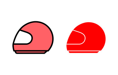 Helmet icon set illustration. Motorcycle helmet sign and symbol. Construction helmet icon. Safety helmet