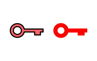 Key icon set illustration. Key sign and symbol.