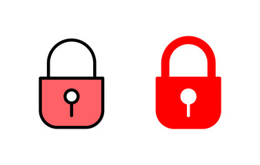 Lock icon set illustration. Padlock sign and symbol. Encryption icon. Security symbol