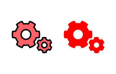 setting Icon set illustration. Cog settings sign and symbol. Gear Sign