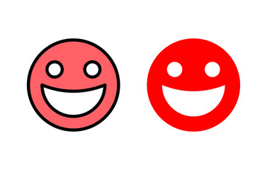 smile icon set illustration. smile emoticon icon. feedback sign and symbol