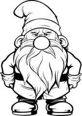 Gnome dwarf catoon drawing