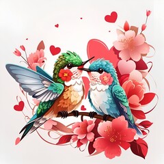 Obraz premium the lover animal watercolor style