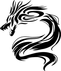 おしゃれでクールなドラゴンのマーク