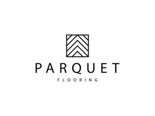 floor parquet tile line logo design