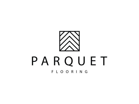 floor parquet tile line logo design