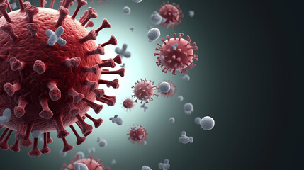 A picture of a virus with the word virus on it