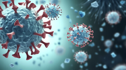 A picture of a virus with the word virus on it
