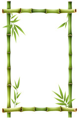 Bamboo Border Frame Illustration Ai Generative
