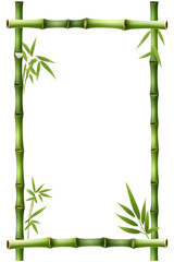 Bamboo Border Frame Illustration Ai Generative