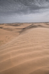 Fototapeta na wymiar The Badain Jaran Desert is a desert in China, vertical image