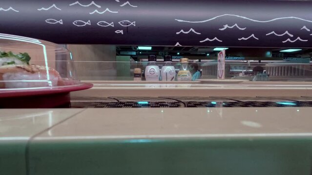 Timelapse Of A Japanese Fast Food Cafe, A Spinning Bar