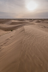 Close up background on the desert sand in Inner Mongolia, China.