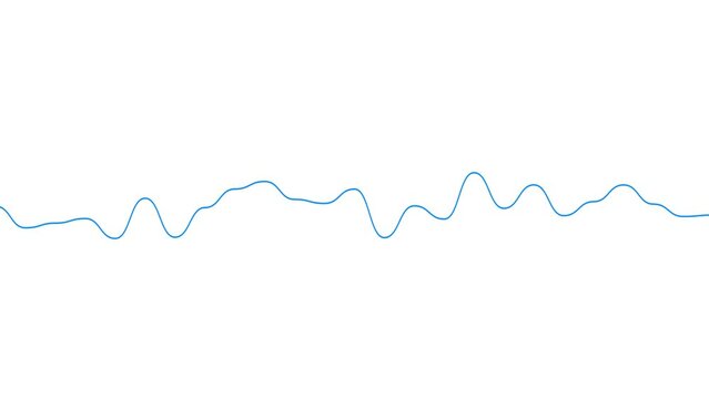 Abstract smooth radio waves animation 