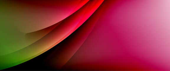 Dynamic flowing waves on gradient color background. Vector illustration For Wallpaper, Banner, Background, Card, Book Illustration, landing page