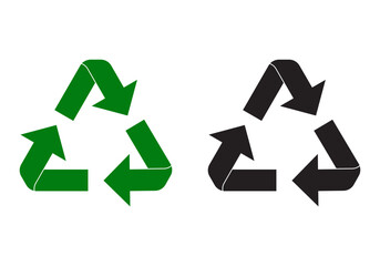 Recycle icon sign, Green recycle or recycling arrows