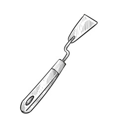 painting knife handdrawn illustration