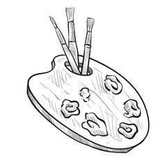 color palette handdrawn illustration