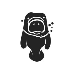 Manatee Logo template Isolated. Brand Identity. Icon Abstract Vector graphic