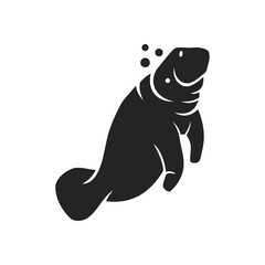 Manatee Logo template Isolated. Brand Identity. Icon Abstract Vector graphic