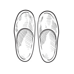 spa slippers handdrawn illustration