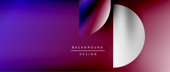 Bright color circle and round element minimal geometric abstract background for posters, covers, banners, brochures, websites