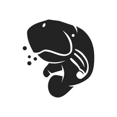 Manatee Logo template Isolated. Brand Identity. Icon Abstract Vector graphic