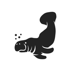 Manatee Logo template Isolated. Brand Identity. Icon Abstract Vector graphic