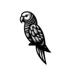 Parrot Logo Monochrome Design Style