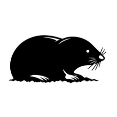 Mole Logo Monochrome Design Style
