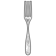 fork handdrawn illustration