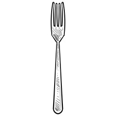 fork handdrawn illustration
