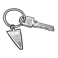 keys ring handdrawn illustration