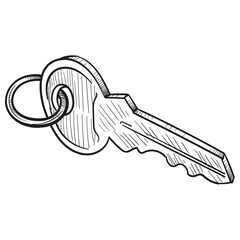 keys ring handdrawn illustration