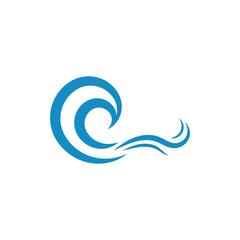 Sea wave logo vector business element and symbol