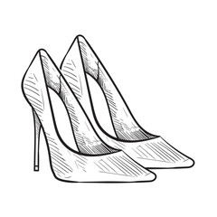high heels handdrawn illustration
