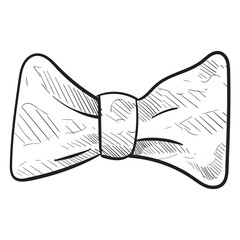 ribbon tie handdrawn illustration